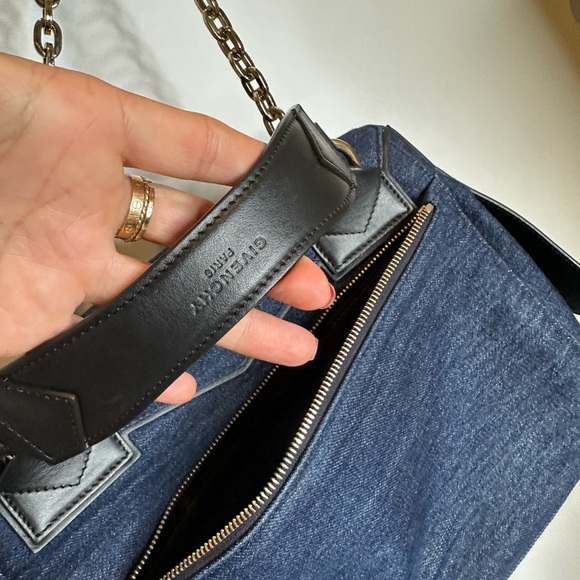 Givenchy ID denim Givenchy Women's Blue Id Medium  Shoulder Bag jeans small - Picture 11 of 15
